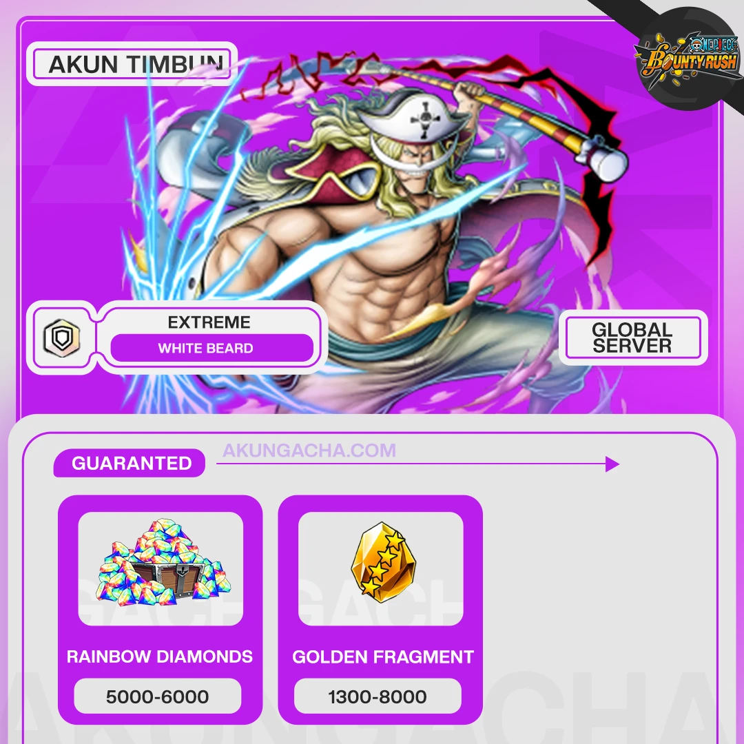 Akun Extreme White Beard - One Piece Bounty Rush