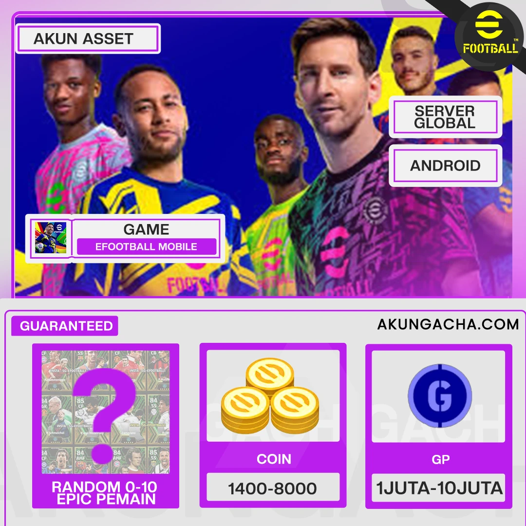 Akun Asset Coin Efootball Mobile - Android