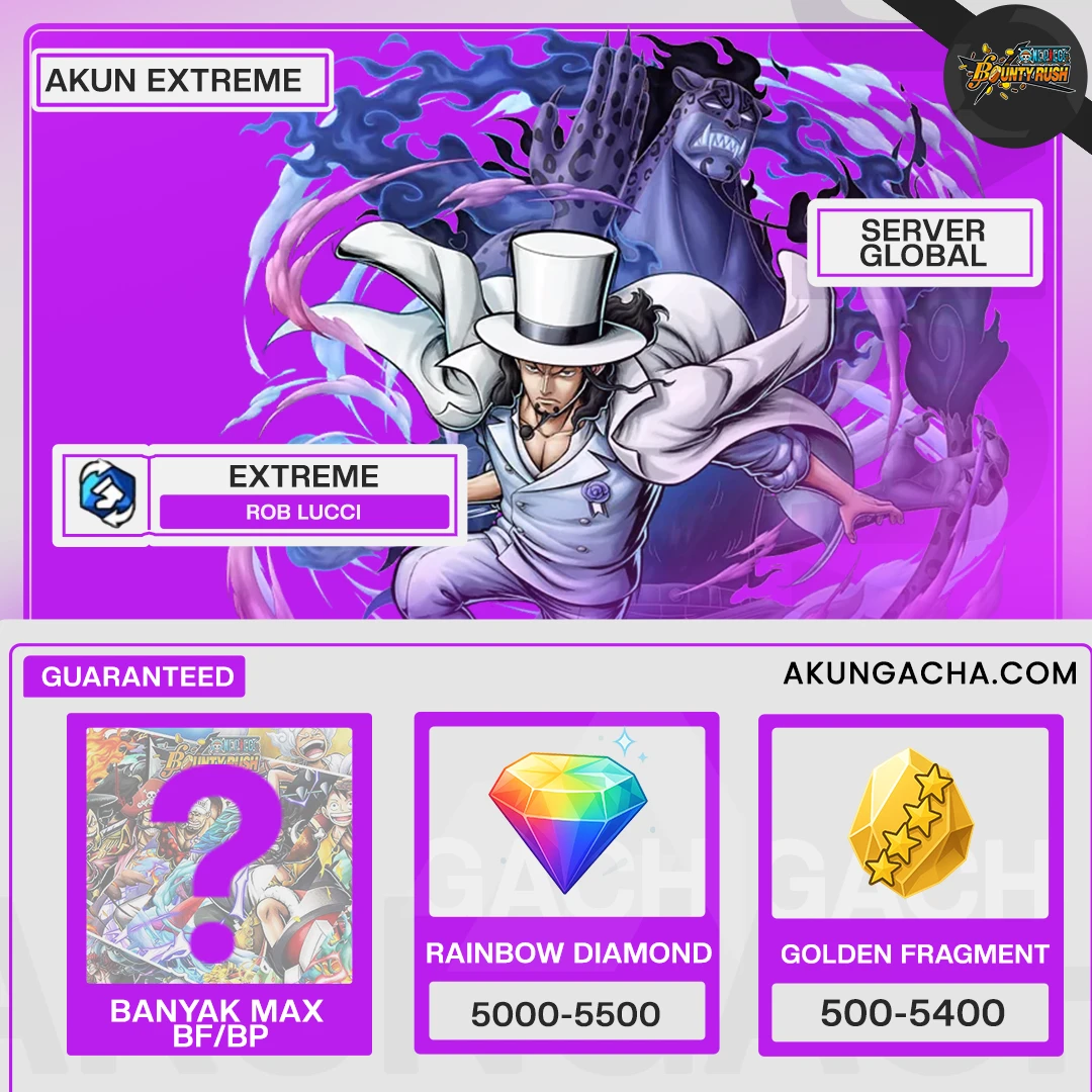Akun Reroll Extreme Rob Lucci - Android