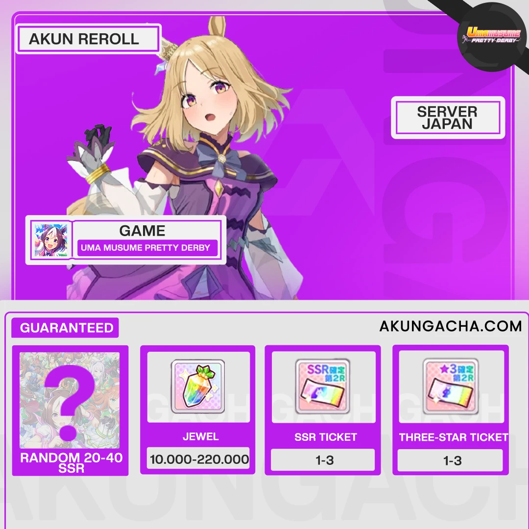 Akun Reroll Uma Musume Pretty Derby - Server JAPAN