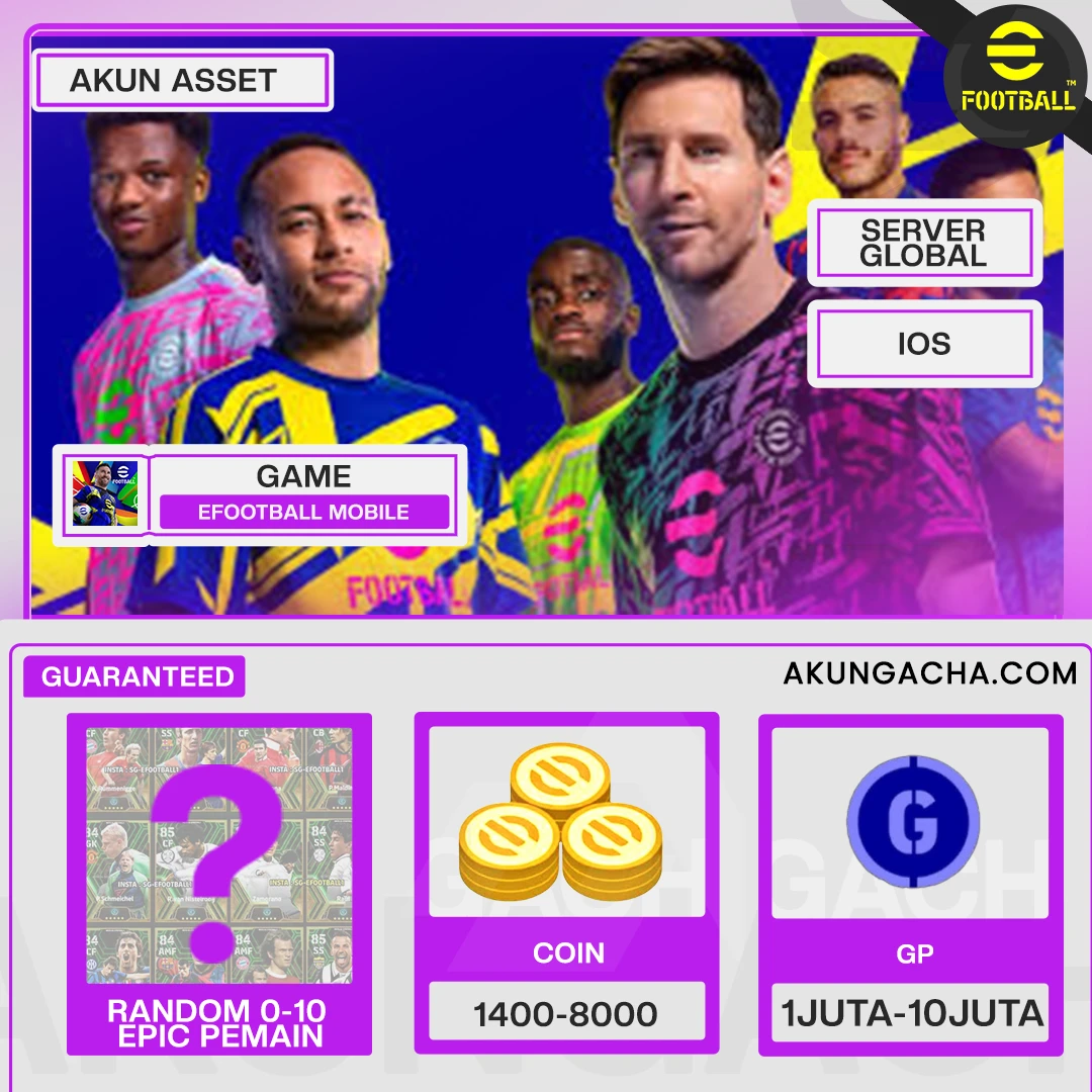 Akun Asset Coin Efootball Mobile - iOS/Iphone